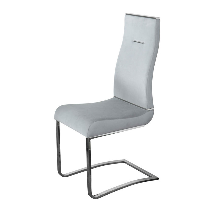 three-quarters left facing view.