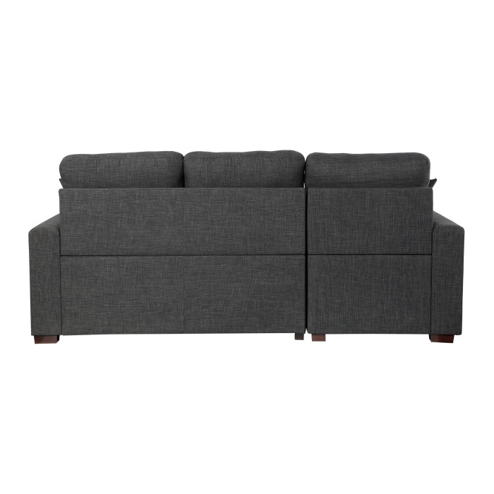 Sandy 2 pcs Sectional with with Pull-out Bed and Hidden Storage - SF