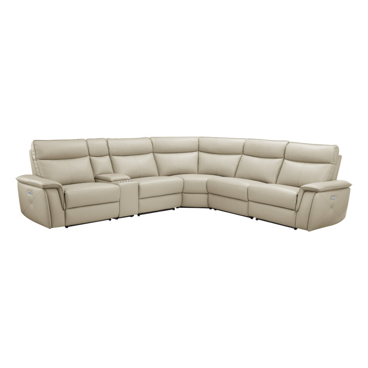 H04160 6-Piece Modular Power Reclining Sectional with Power Headrests