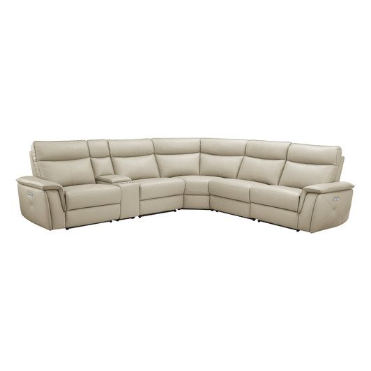 H04160 6-Piece Modular Power Reclining Sectional with Power Headrests
