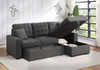 Sandy 2 pcs Sectional with with Pull-out Bed and Hidden Storage