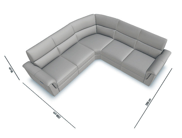 Natuzzi Editions C176 Amorevole 5 pc Sectional with 3 Recliner