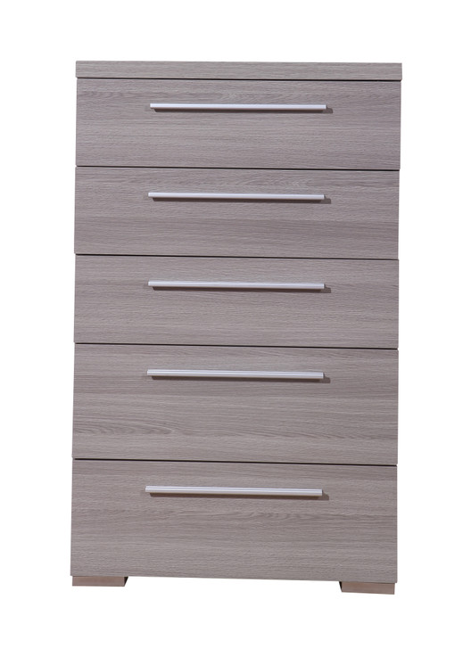 straight on view of gray high chest