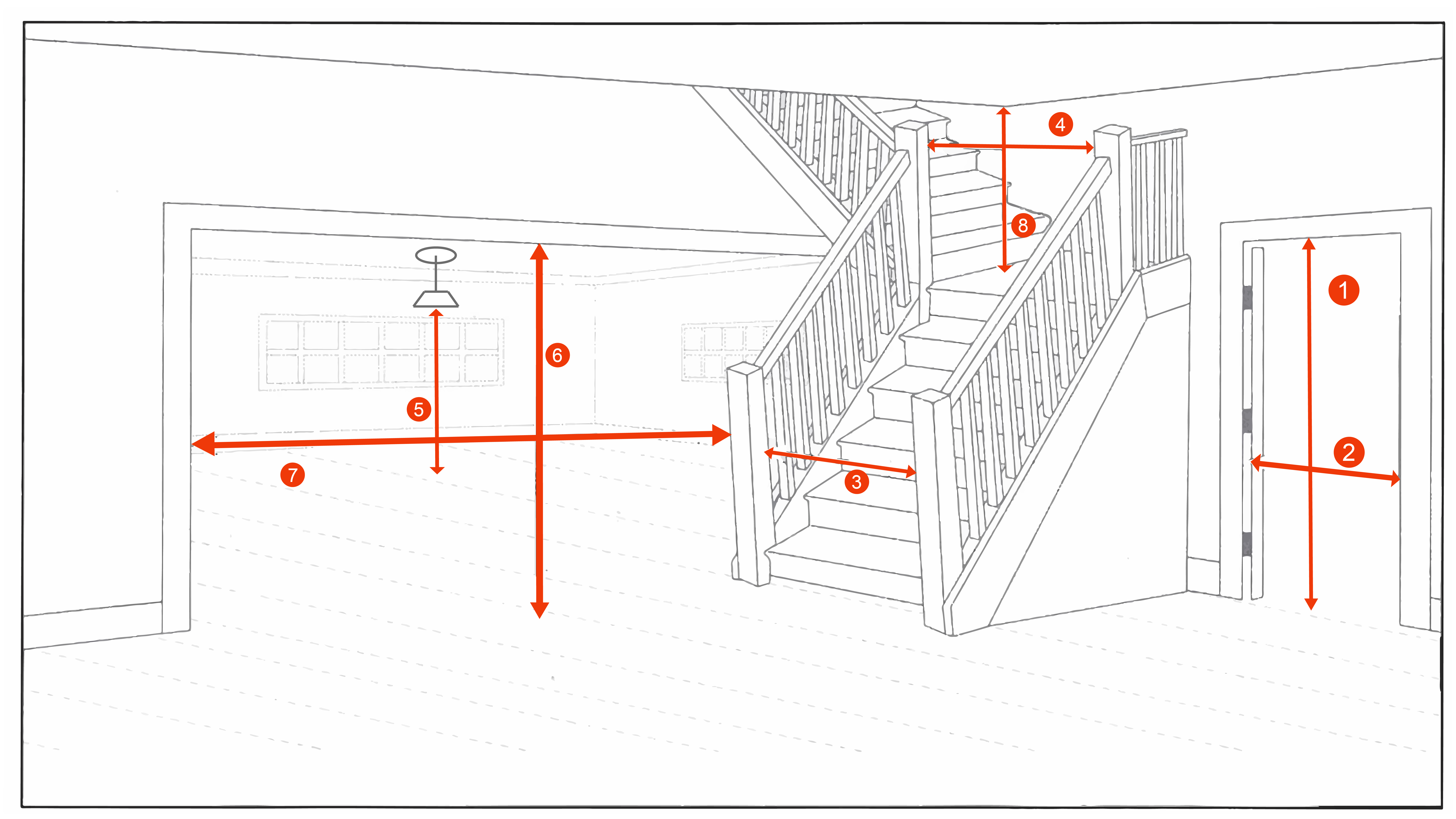 measuring for delivery inforgraphics including how to measure doors, staircase, ceilings
