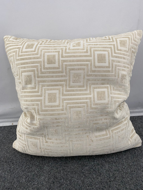 Geometric Square Feather Fill Pillow