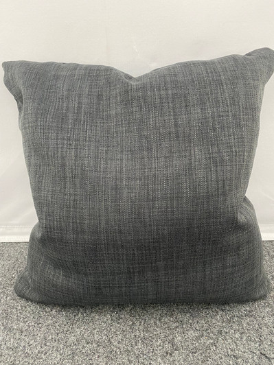 Dark Grey Linen Feather Fill Pillow