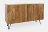 4 door sideboard made out of natural solid acacia wood and metal legs